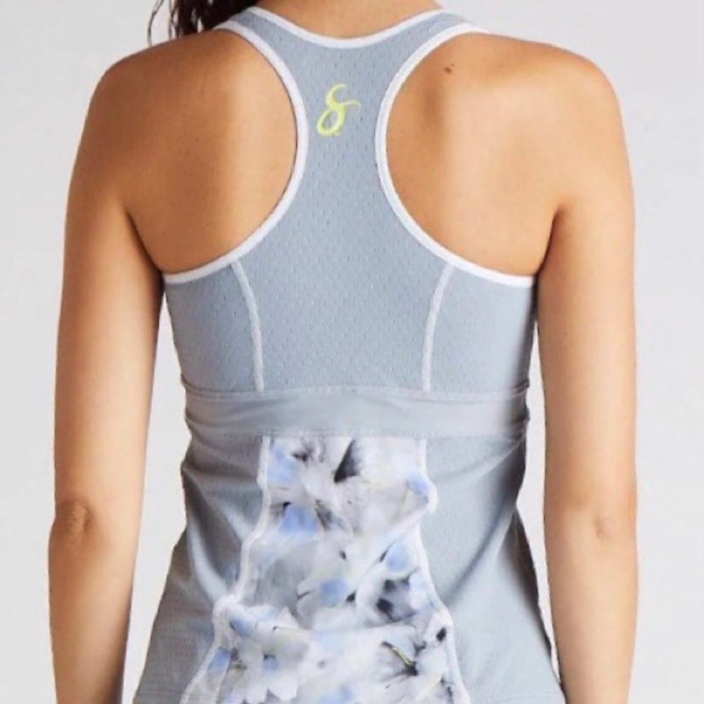 Blurry Bouquet Tank Dress w/ Built-In Sports Bra, Size M